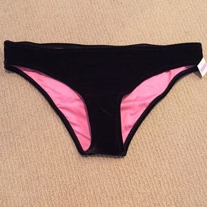PINK Velvet Black Bathing Suit Bottoms NWT